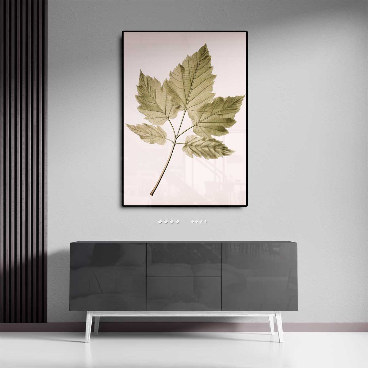 Botanische Bladillustratie Kunstwerk-canvas-dibond-plexiglas-wanddecoratie-WallArtistic