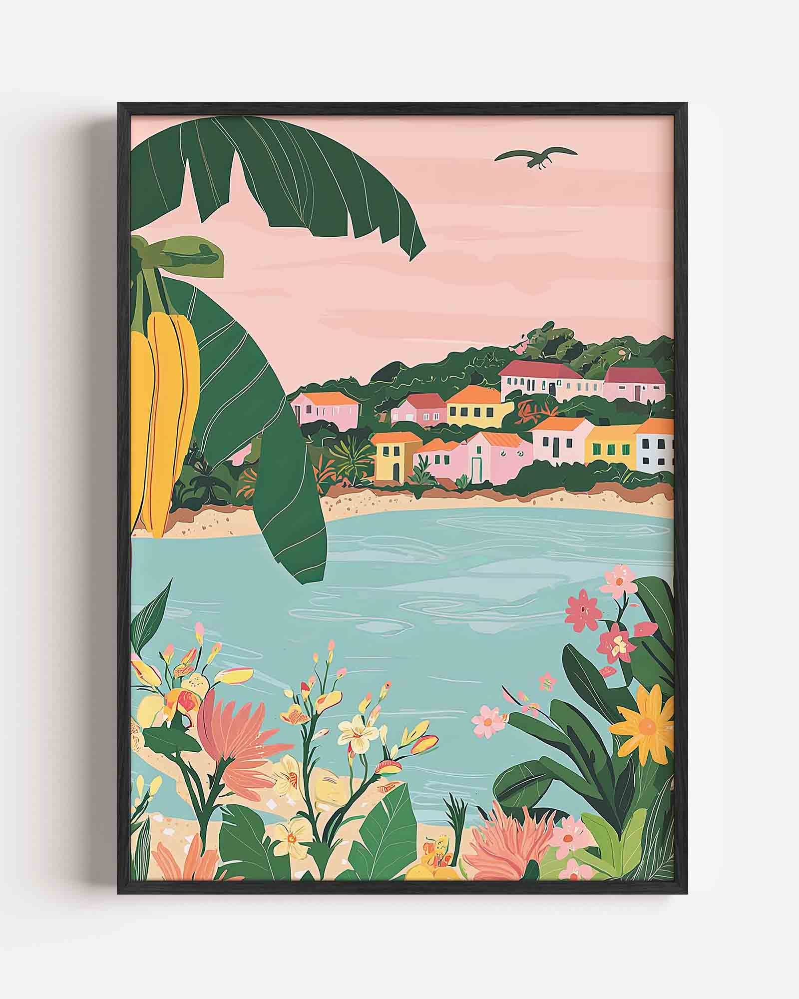 Tropisch landschap Poster