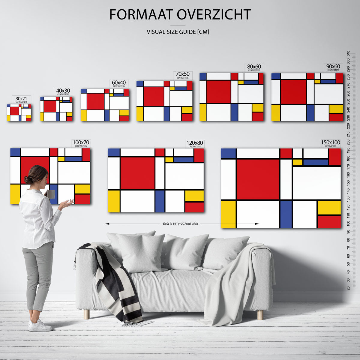 Vlakverdeling en kleur Poster