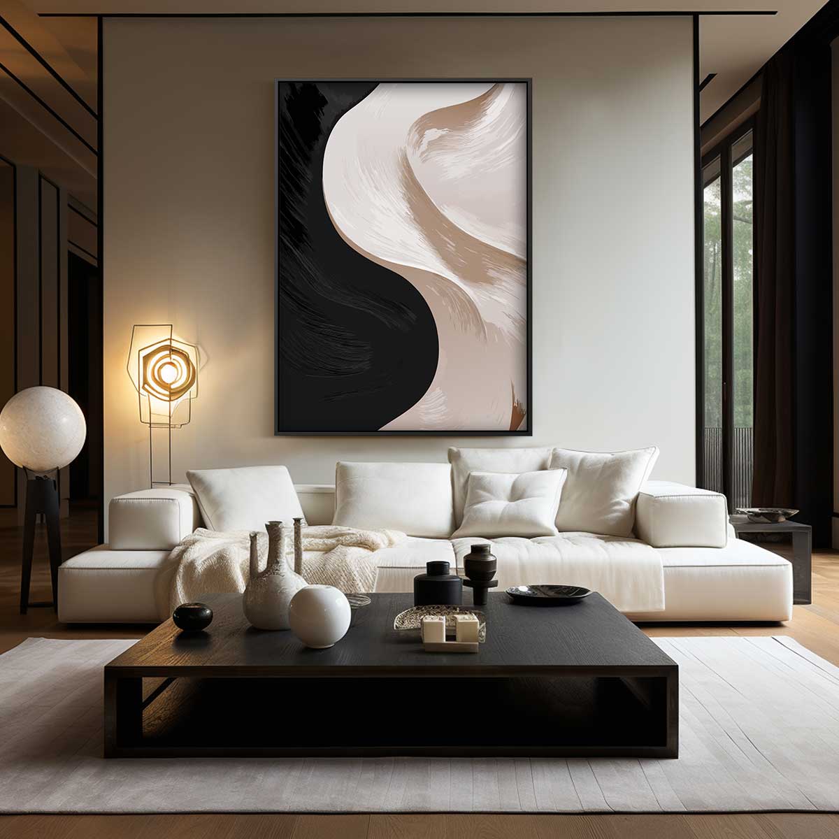 Stijlvolle Abstracte Harmonie Kunstwerk-canvas-dibond-plexiglas-wanddecoratie-WallArtistic