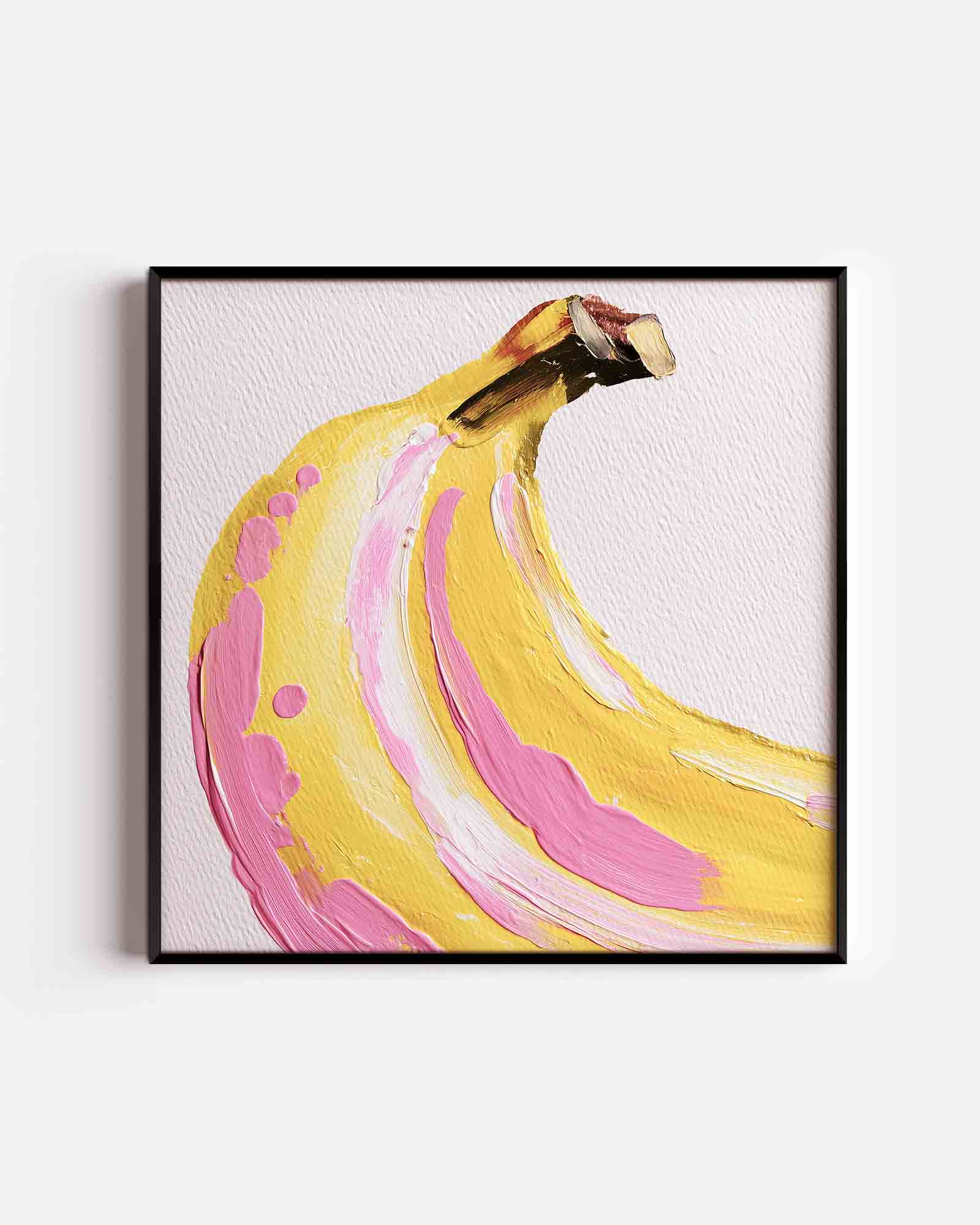 Banaan met roze accenten Poster