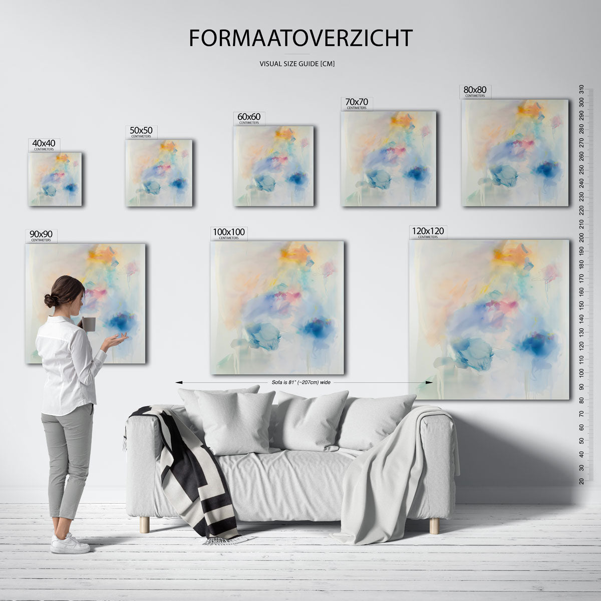 Abstracte kleurencompositie Poster
