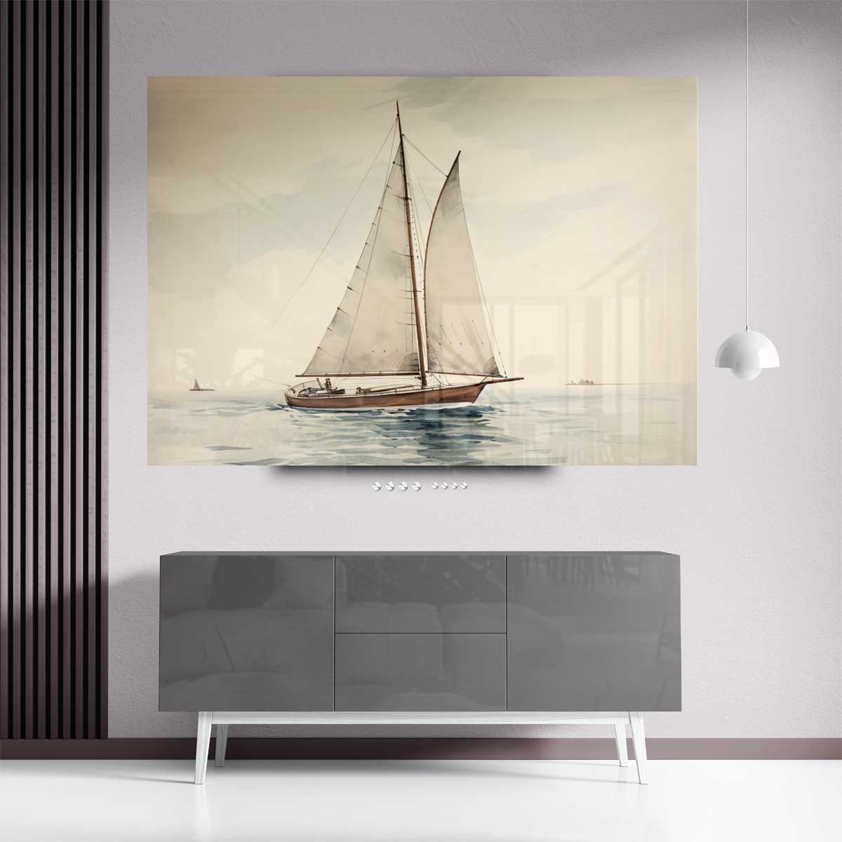 Serene Zeiltocht Kunstwerk-canvas-dibond-plexiglas-wanddecoratie-WallArtistic