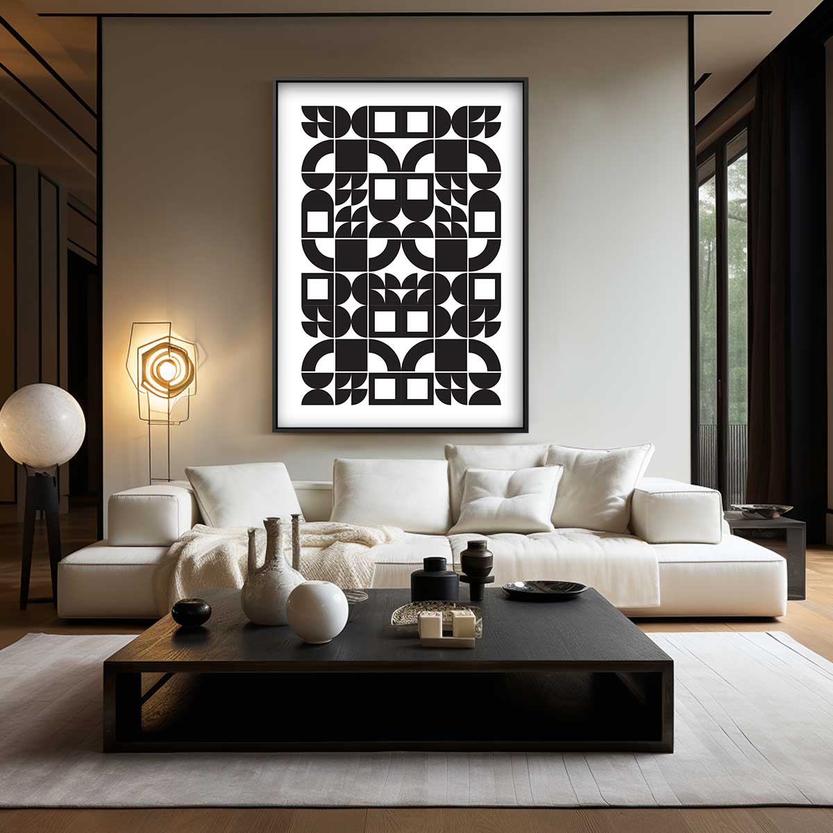 Moderne Geometrische Patronen Kunstwerk-canvas-dibond-plexiglas-wanddecoratie-WallArtistic