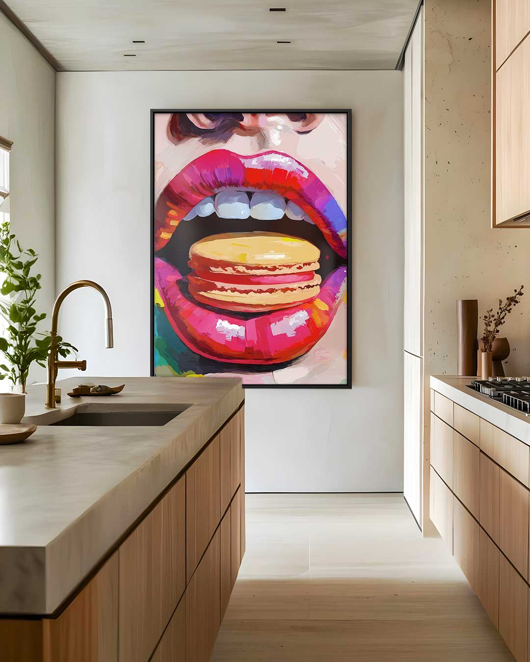 Kleurrijke Macaron Smaakexplosie Kunstwerk-canvas-dibond-plexiglas-wanddecoratie-WallArtistic