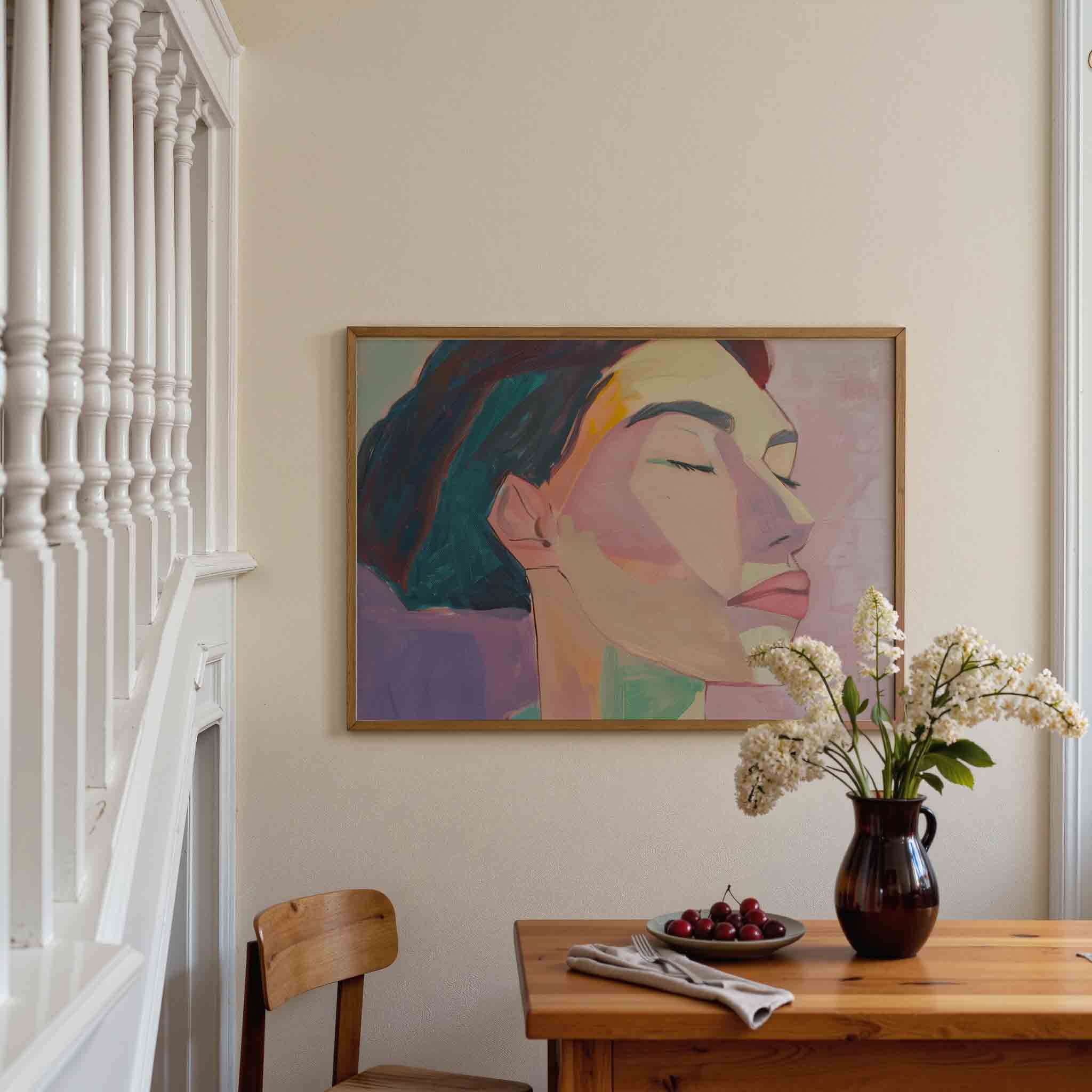 Portret in pastel Poster