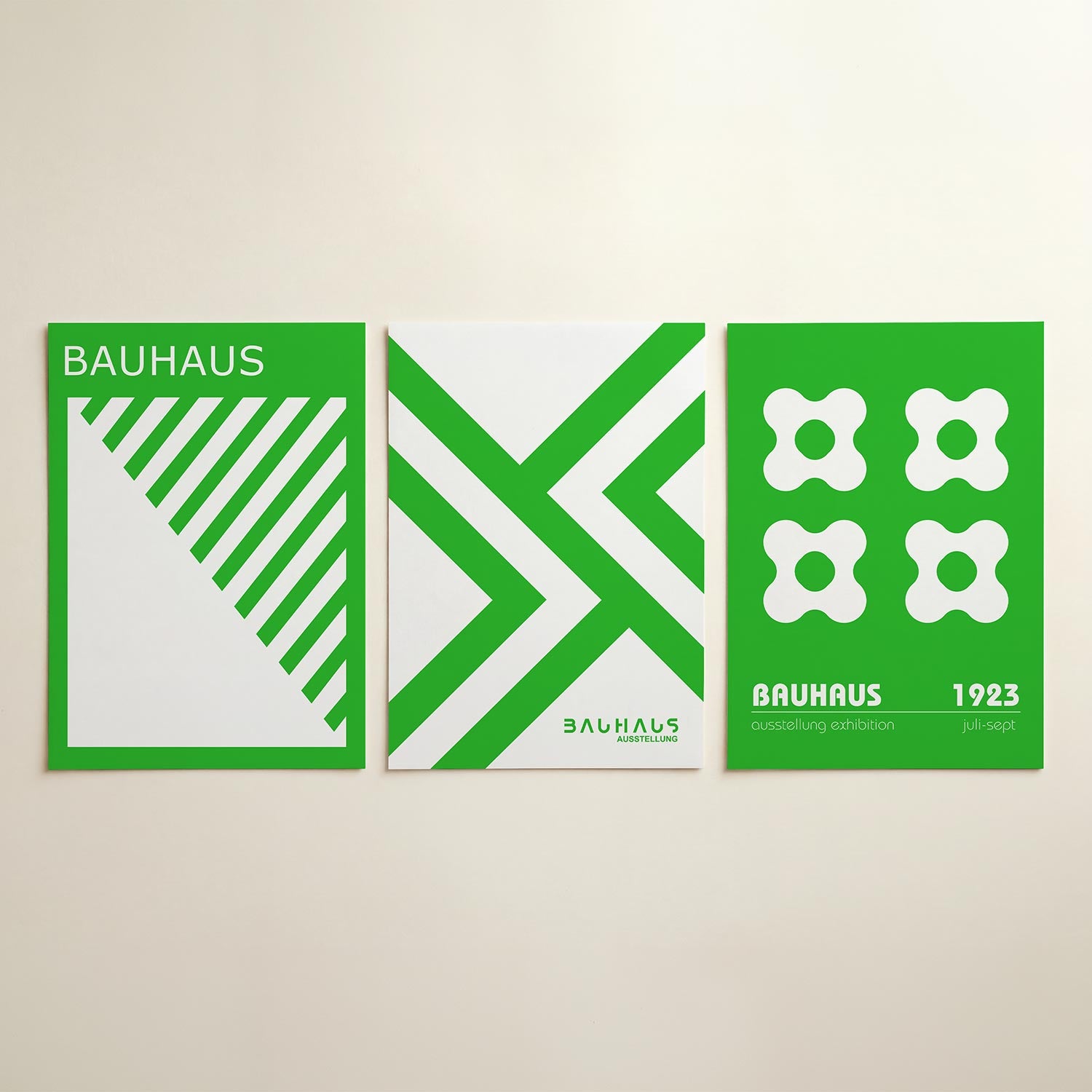 Groene lijnendans Posterset