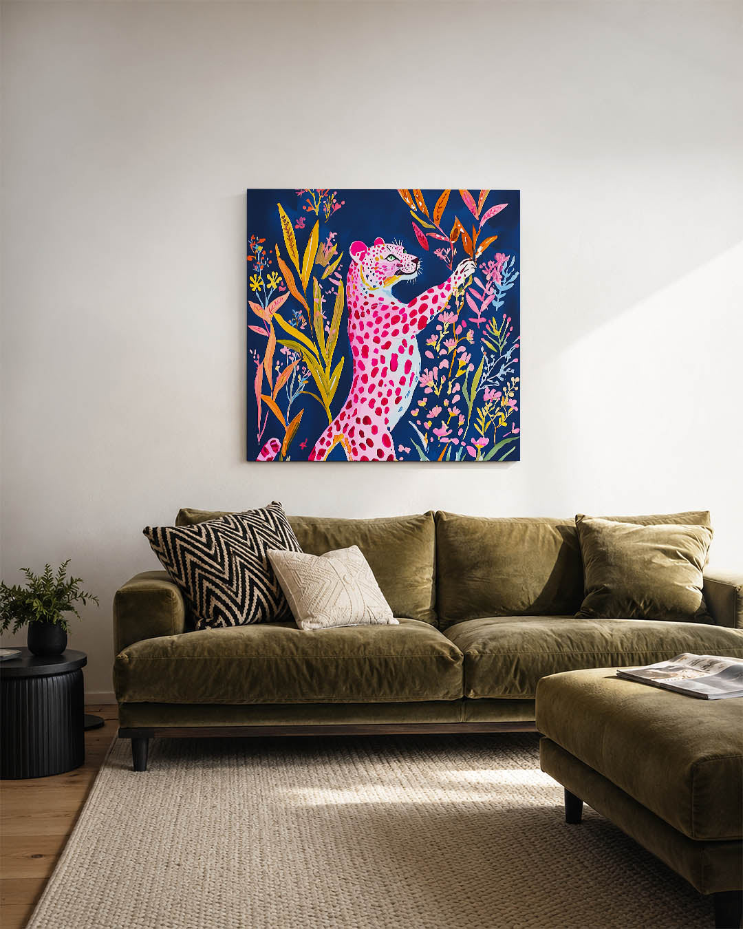 Kleurrijke dierenfantasie Kunstwerk
