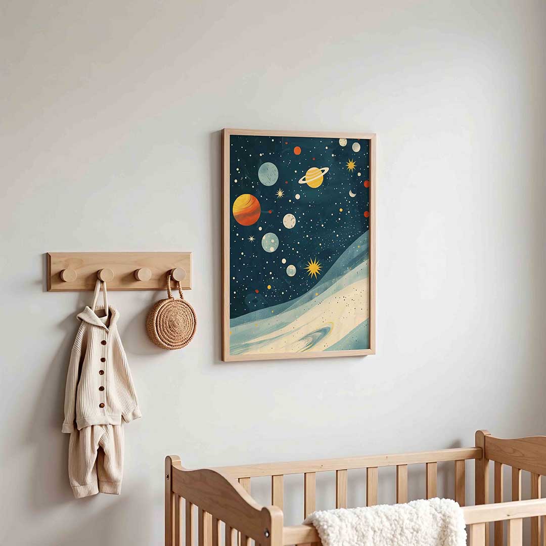 Planeten en sterren Poster