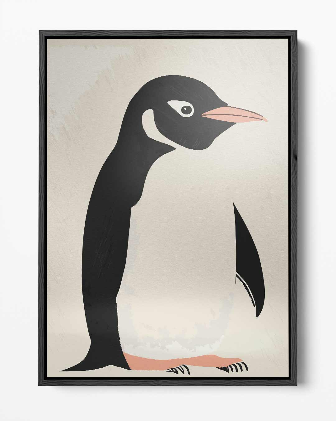 Eigentijdse Pinguïn Illustratie Kunstwerk-canvas-dibond-plexiglas-wanddecoratie-WallArtistic