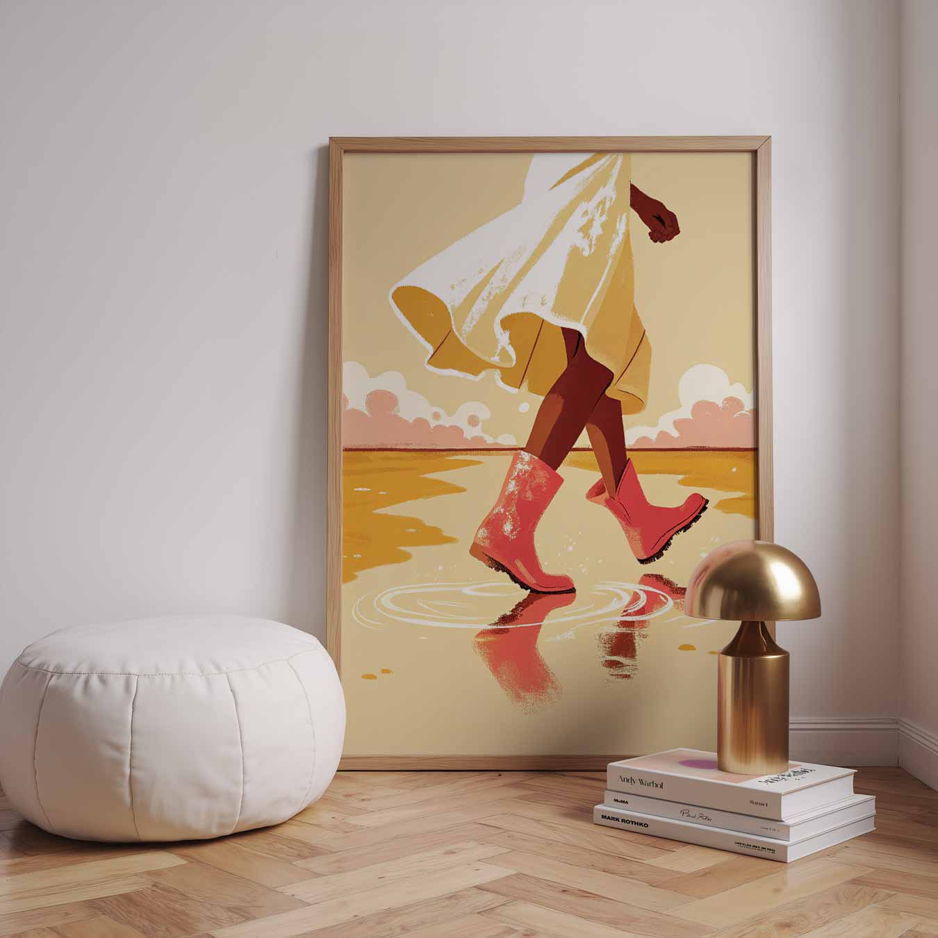 Stijlvolle Lente Wandeling Poster