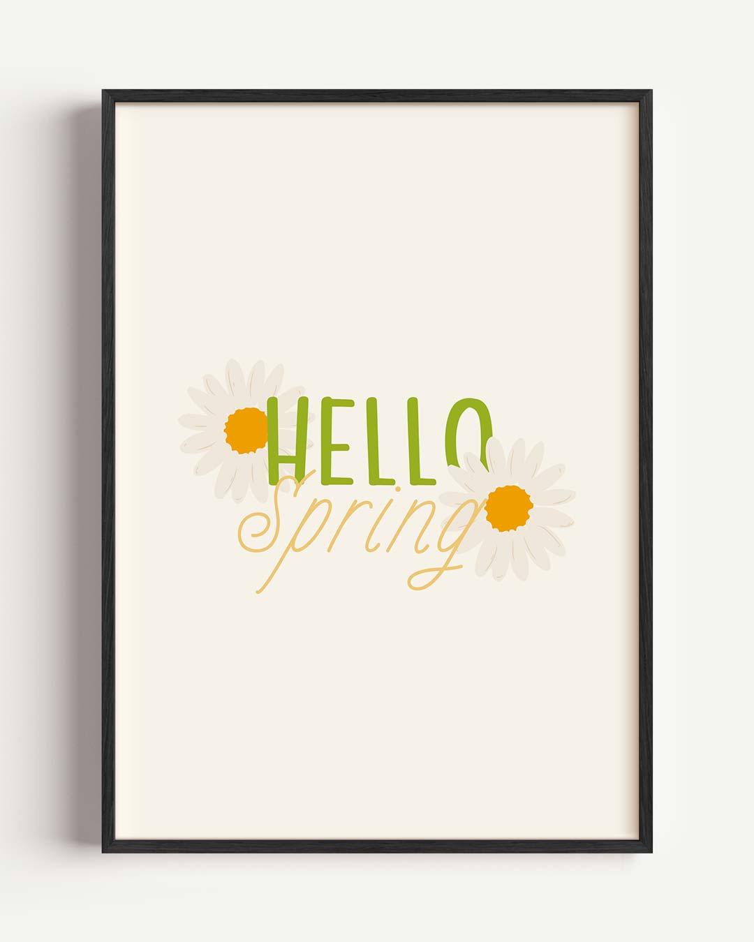 Hallo Lente Bloemenposter