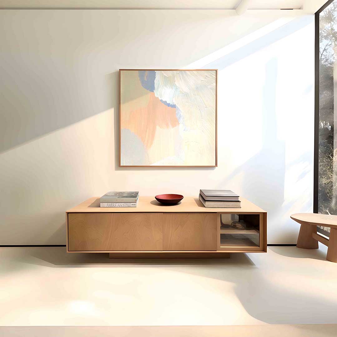 Abstracte penseelstreken Poster