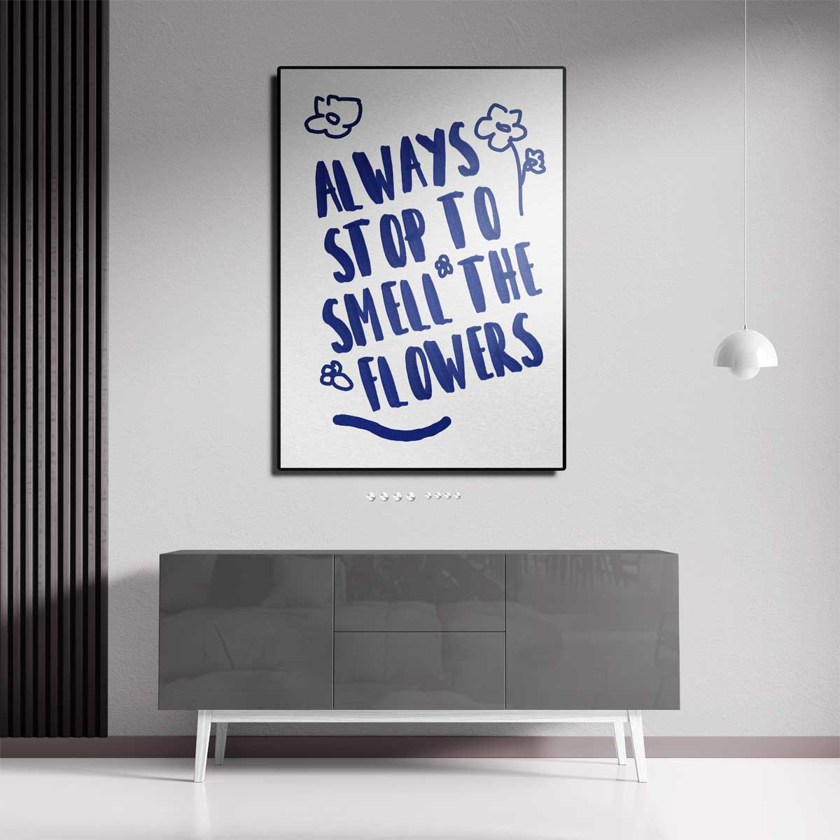 Inspirerende Bloemen Quote Poster