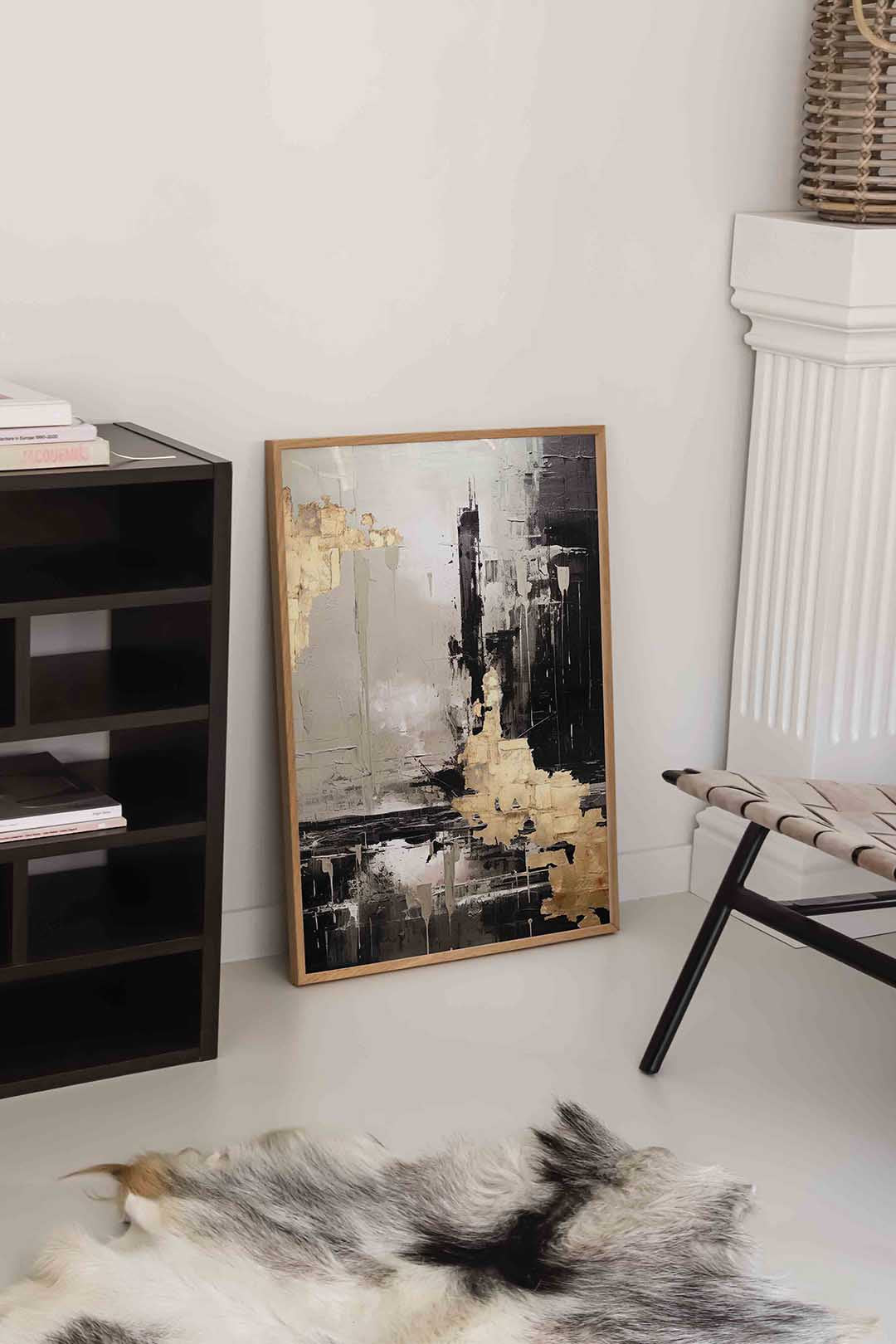 Abstracte goud en zwart Poster