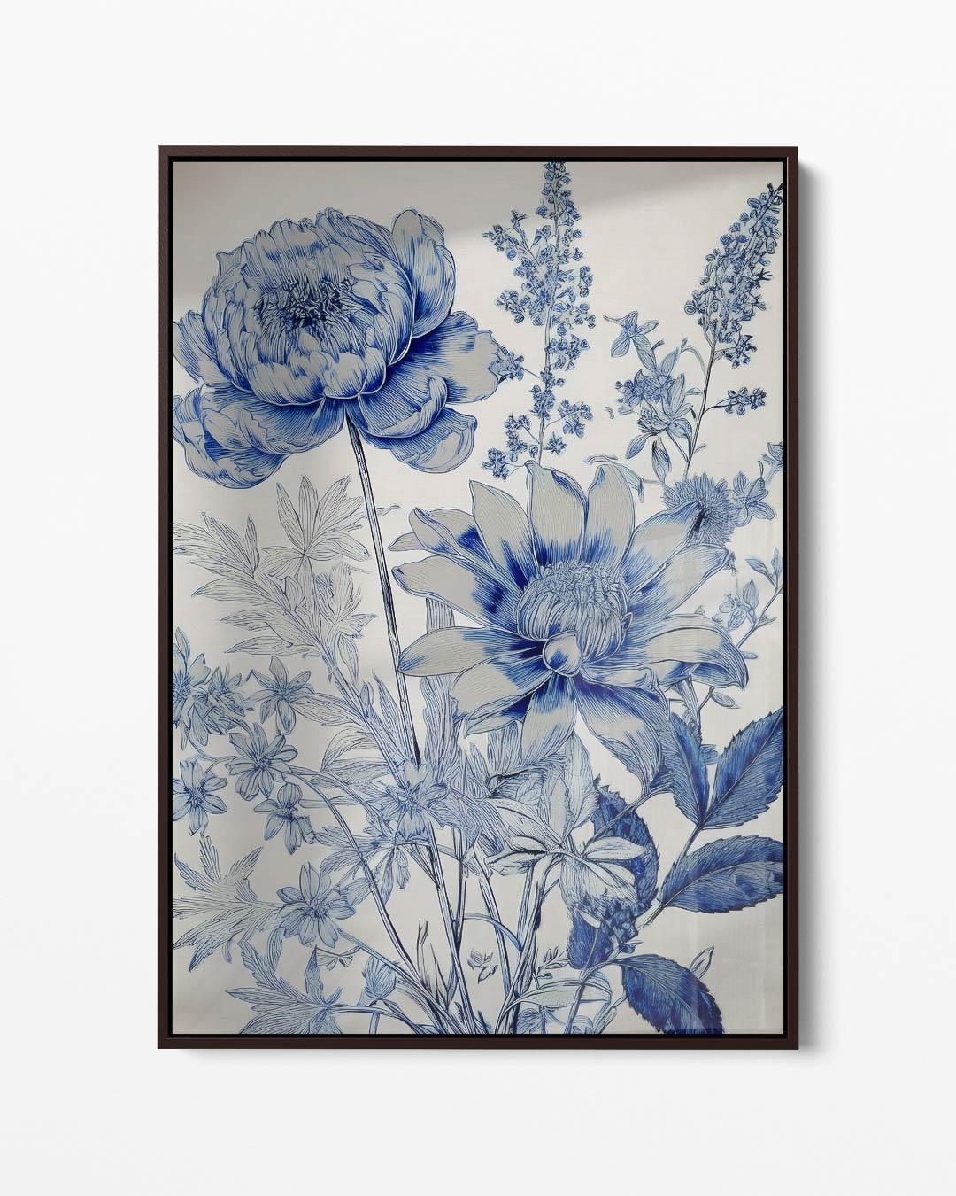 Bloeiende Blauwdruk Kunstwerk-canvas-dibond-plexiglas-wanddecoratie-WallArtistic
