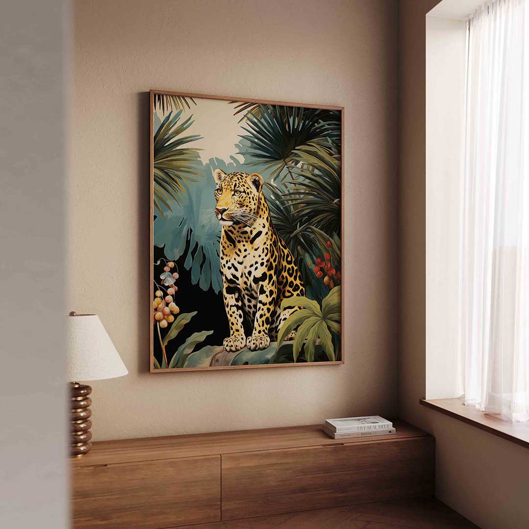 Luipaard in jungle Poster