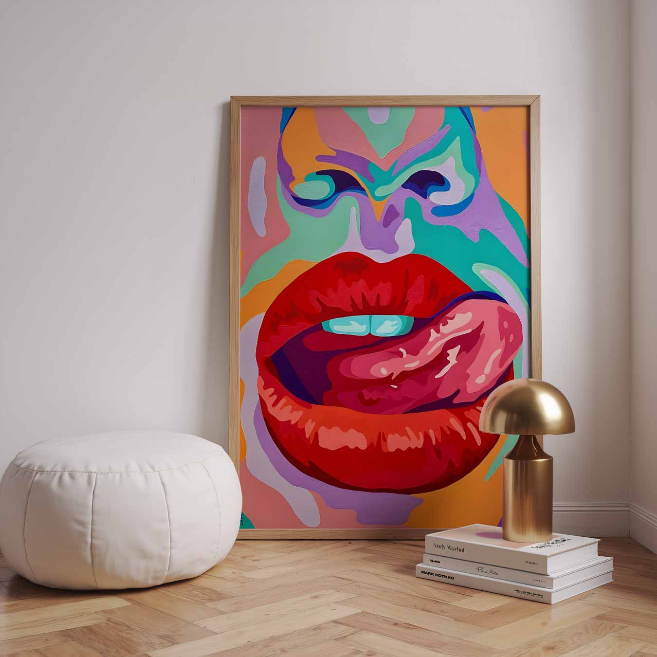 Mondkunst Pop Art Poster