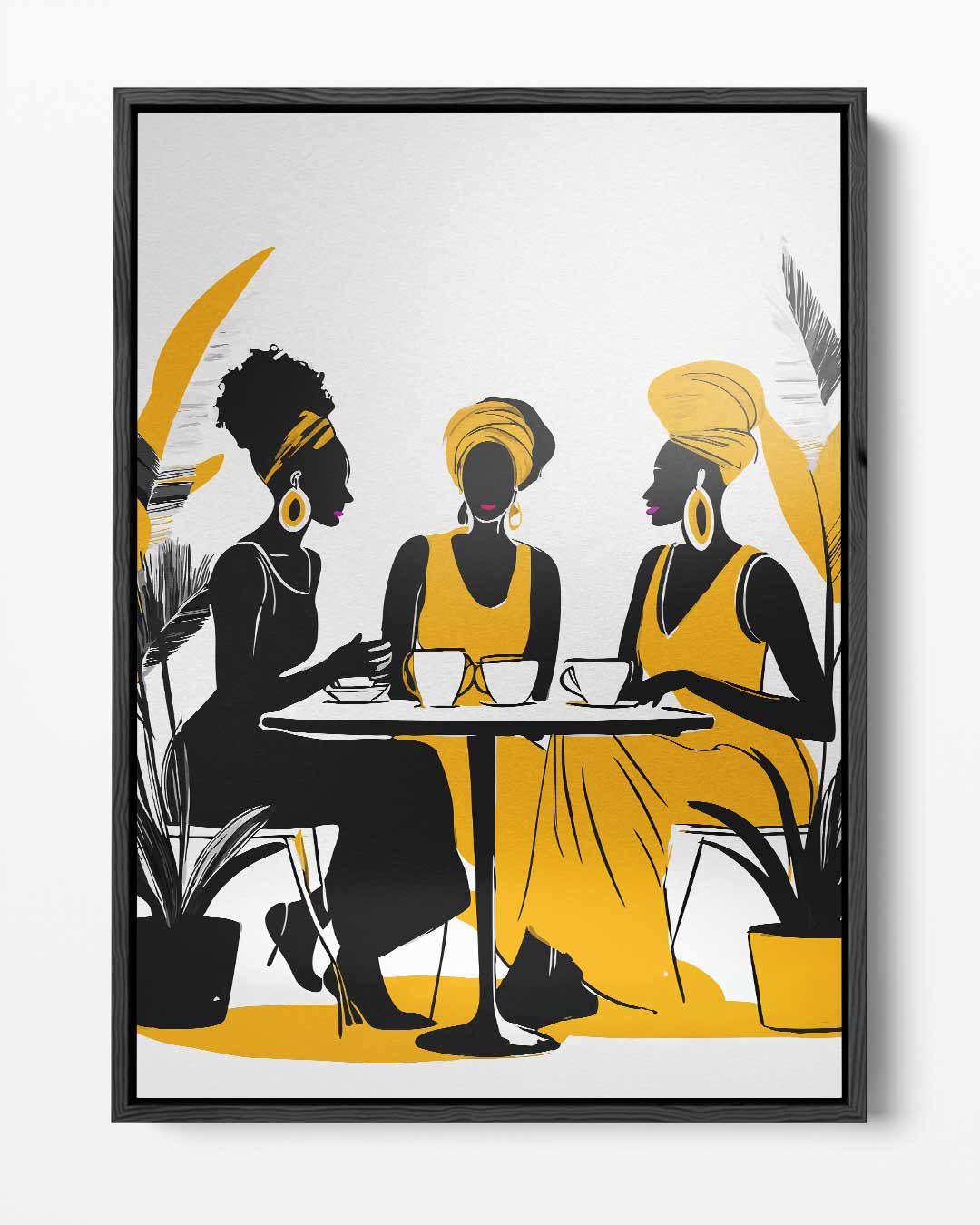 Gezellig Terras Tafereel Kunstwerk-canvas-dibond-plexiglas-wanddecoratie-WallArtistic