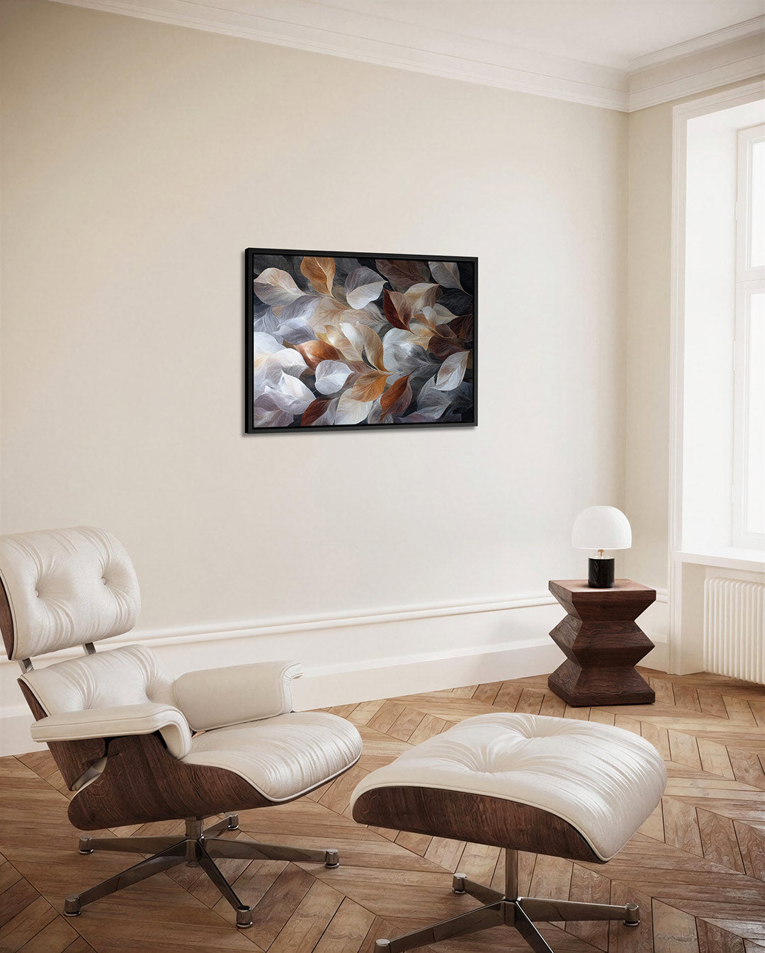 Vloeiende bladvormen Kunstwerk