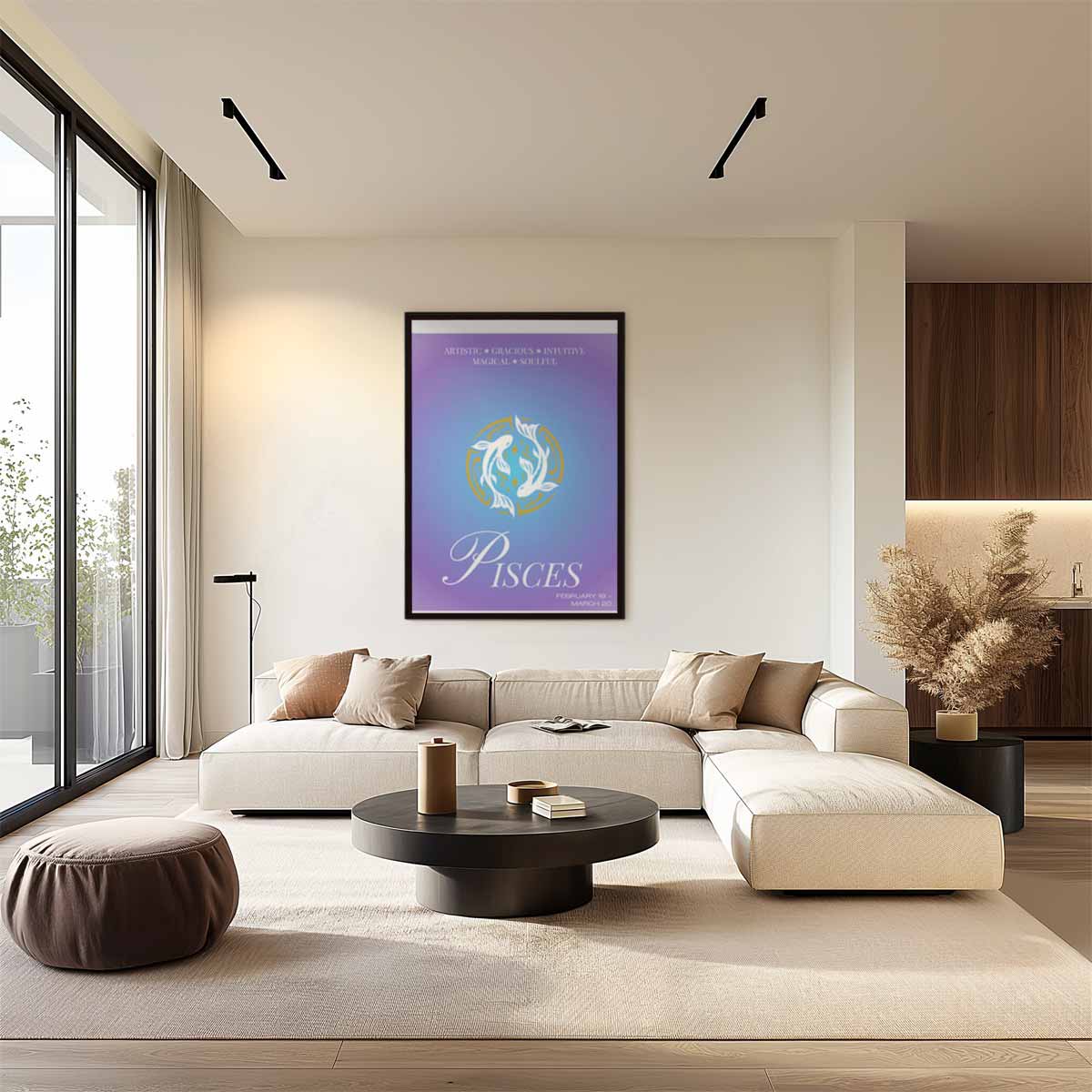 Vissen Sterrenbeeld Kunstwerk Kunstwerk-canvas-dibond-plexiglas-wanddecoratie-WallArtistic
