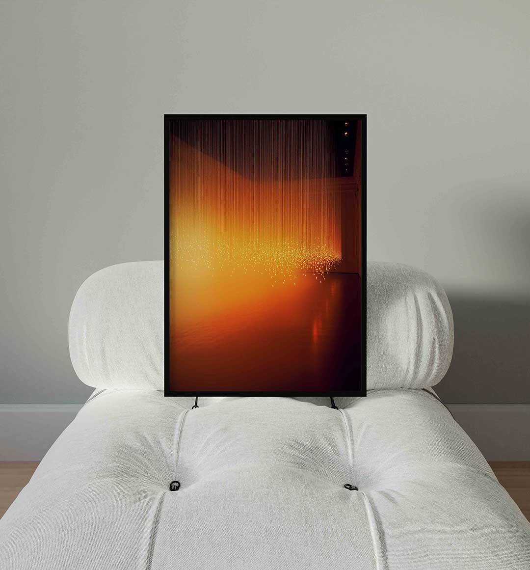 Lichtstralen en gloed Poster