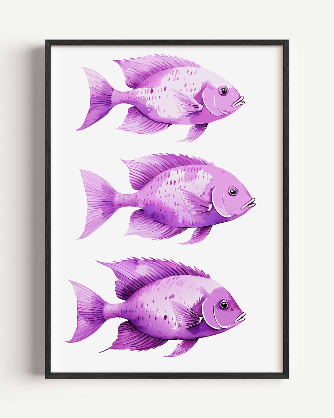 Paarse Vissen Wandkunst Poster