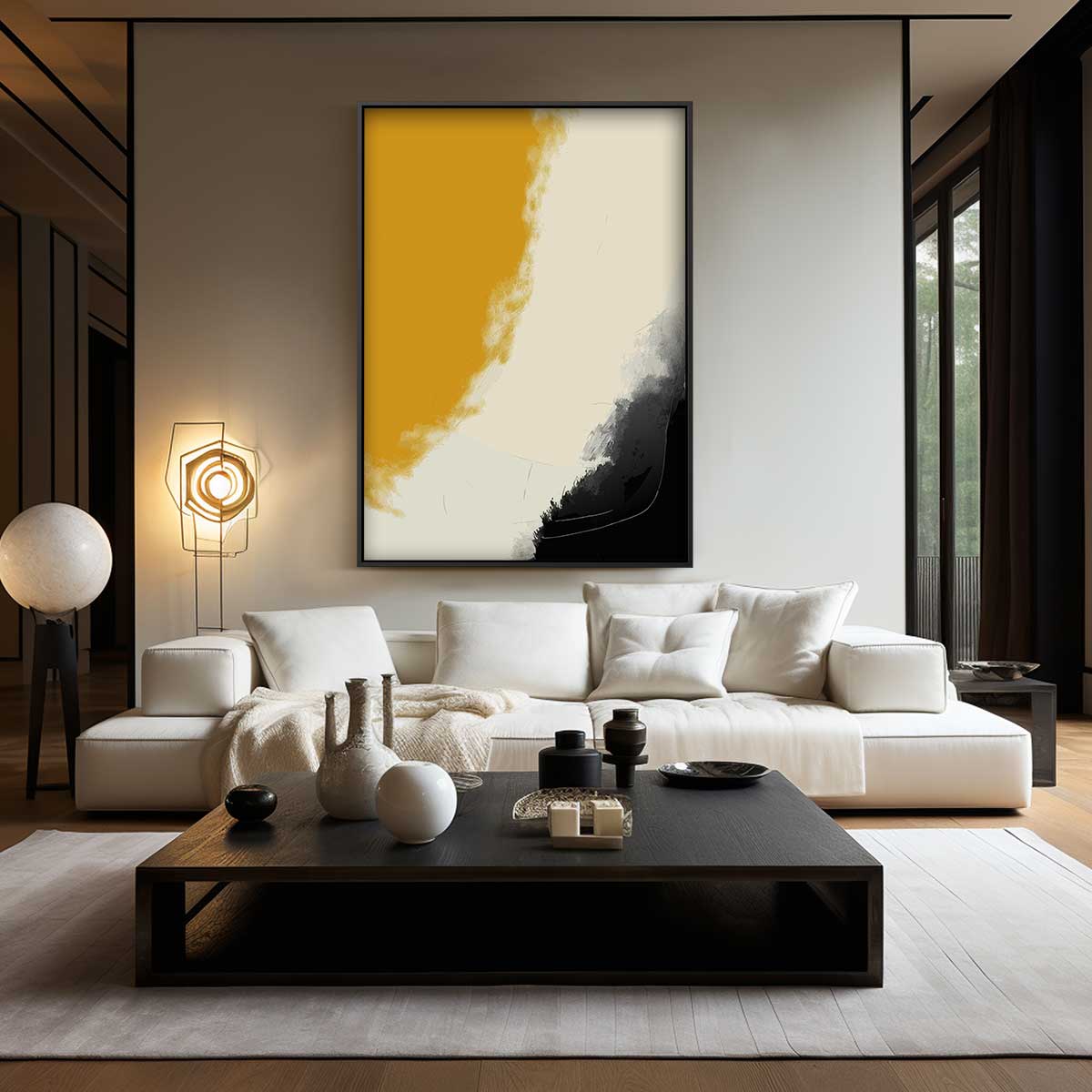Warm Aards Abstract Kunstwerk-canvas-dibond-plexiglas-wanddecoratie-WallArtistic