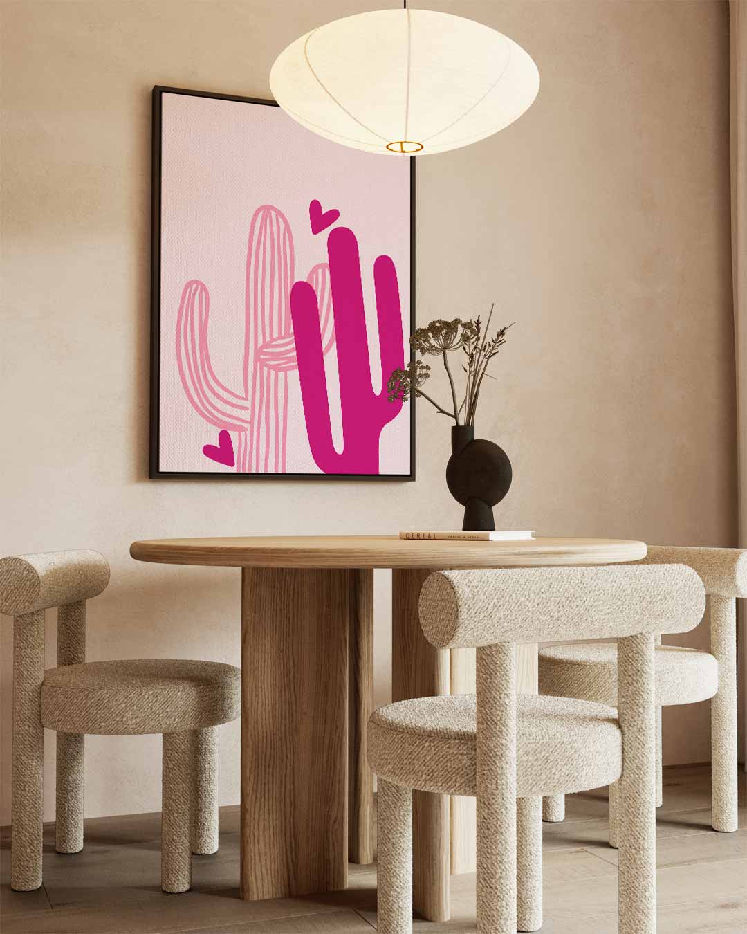 Cactus Liefde Kunstwerk-canvas-dibond-plexiglas-wanddecoratie-WallArtistic