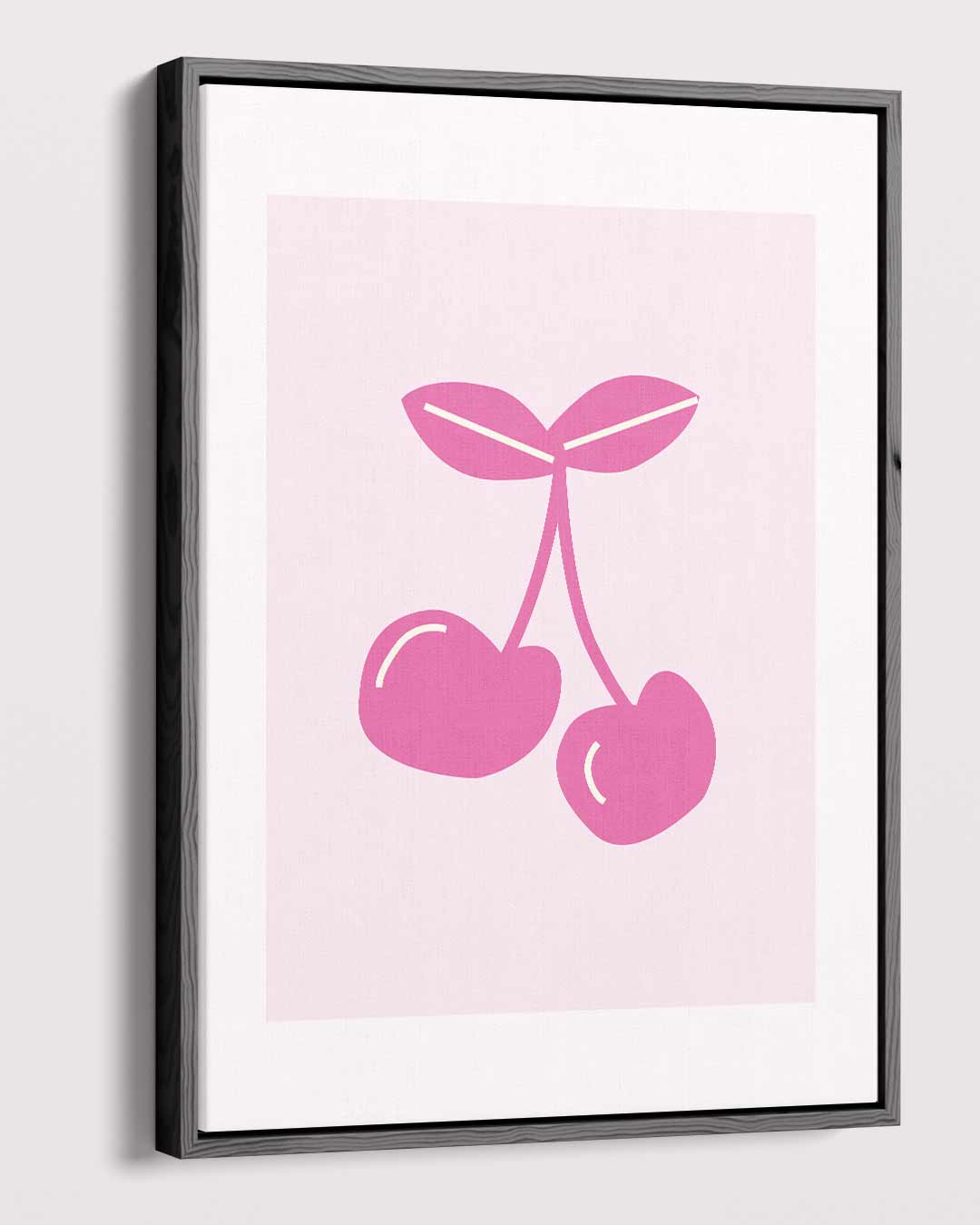 Kersenduo in Popart Stijl Kunstwerk-canvas-dibond-plexiglas-wanddecoratie-WallArtistic