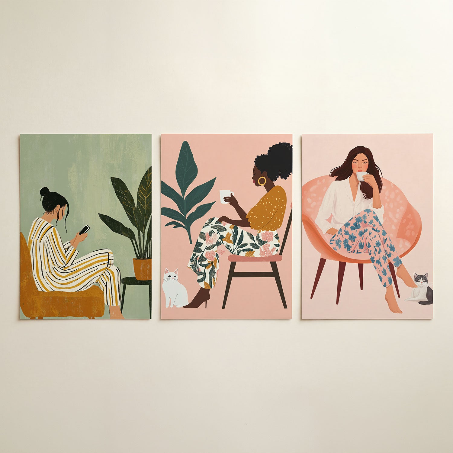 Rustige zithoek Posterset
