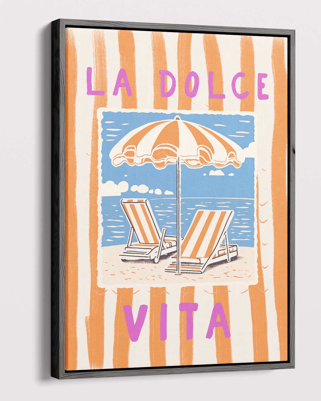 La Dolce Vita Strandkunst Kunstwerk-canvas-dibond-plexiglas-wanddecoratie-WallArtistic