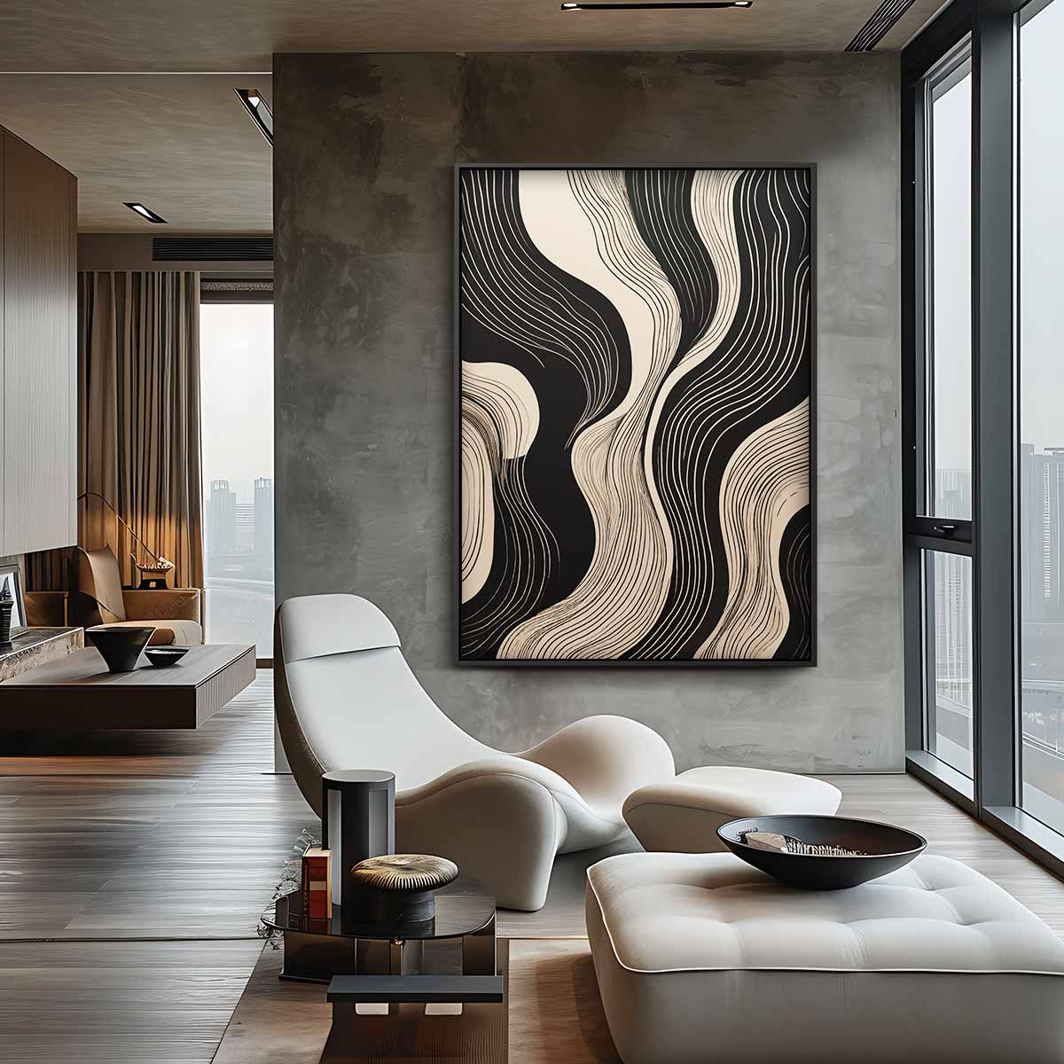 Golvende Elegantie Kunstwerk-canvas-dibond-plexiglas-wanddecoratie-WallArtistic