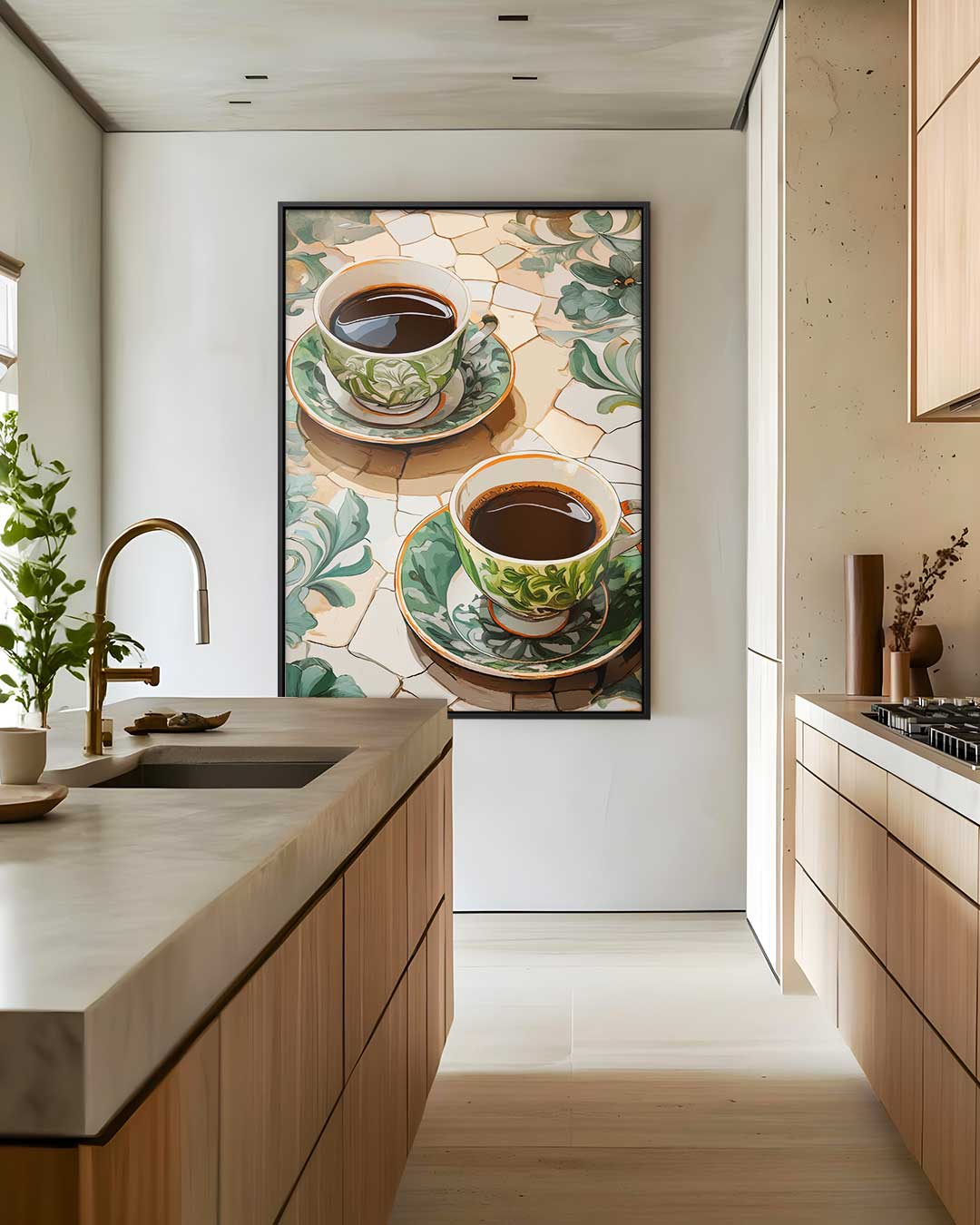 Gezellige Koffiepauze Kunstwerk Kunstwerk-canvas-dibond-plexiglas-wanddecoratie-WallArtistic