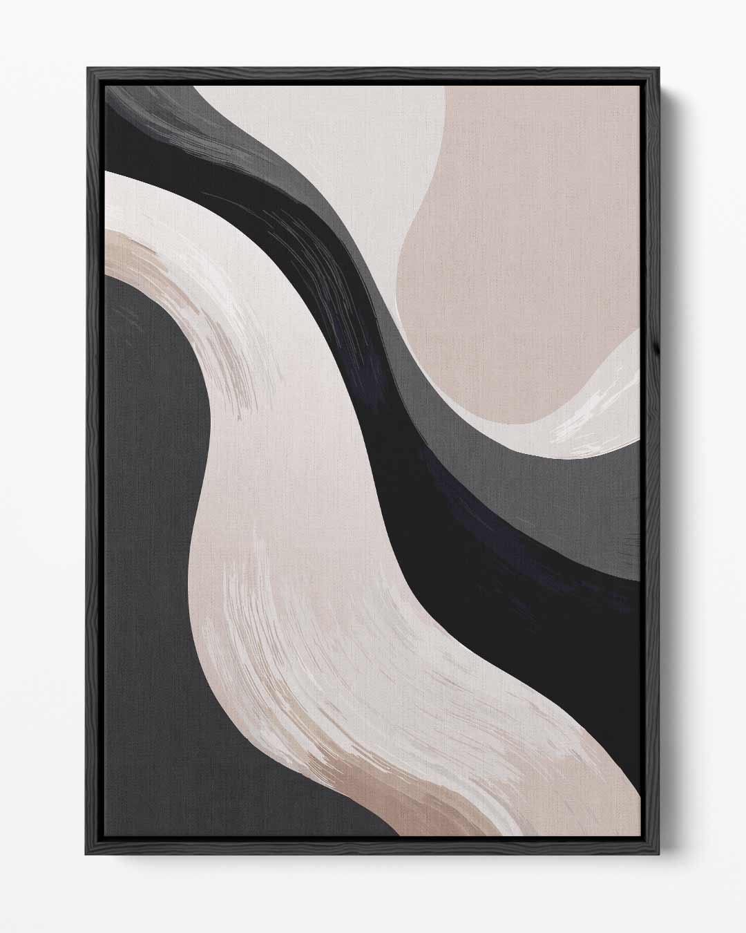 Golvende Abstracte Compositie Kunstwerk-canvas-dibond-plexiglas-wanddecoratie-WallArtistic