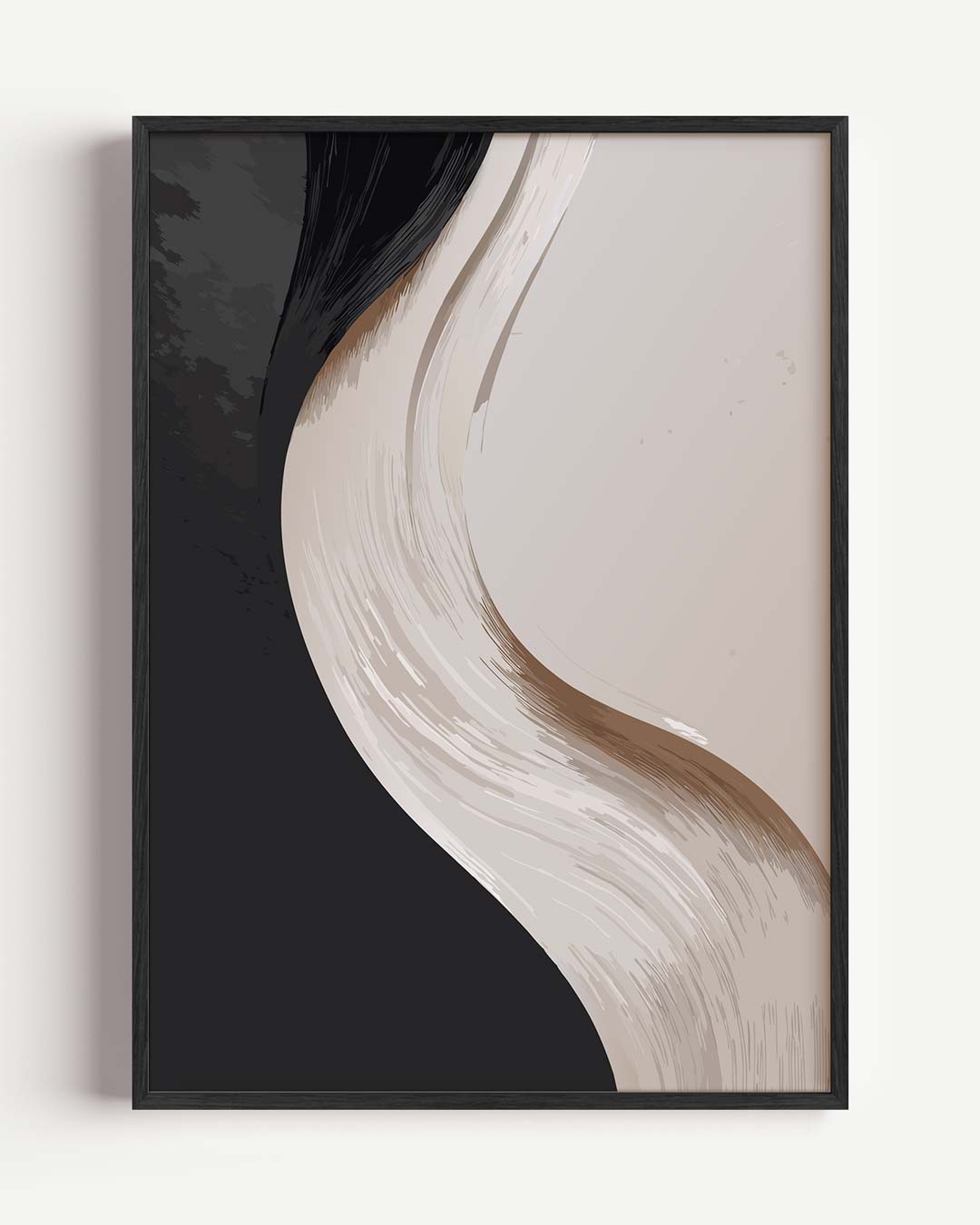 Elegante Abstracte Golflijnen Poster