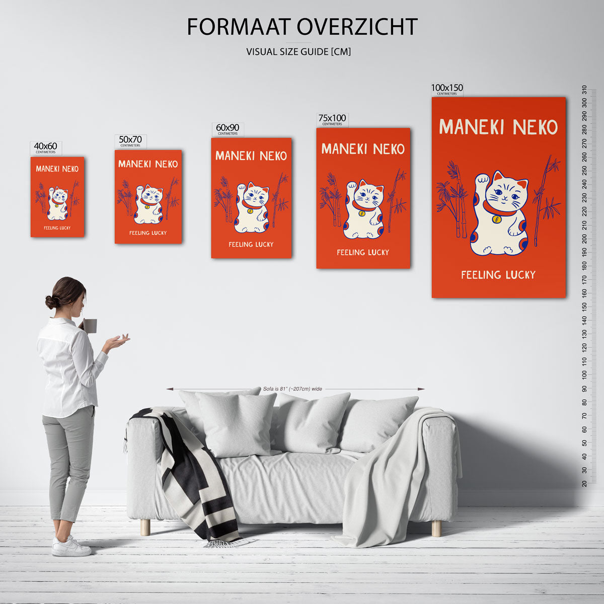 Geluksbrenger kat Kunstwerk