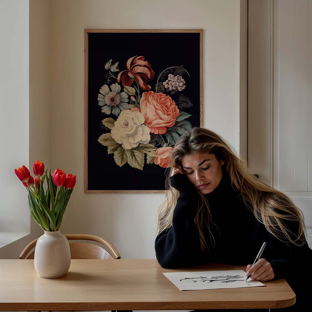 Elegante Bloemenpracht Poster-WallArtistic