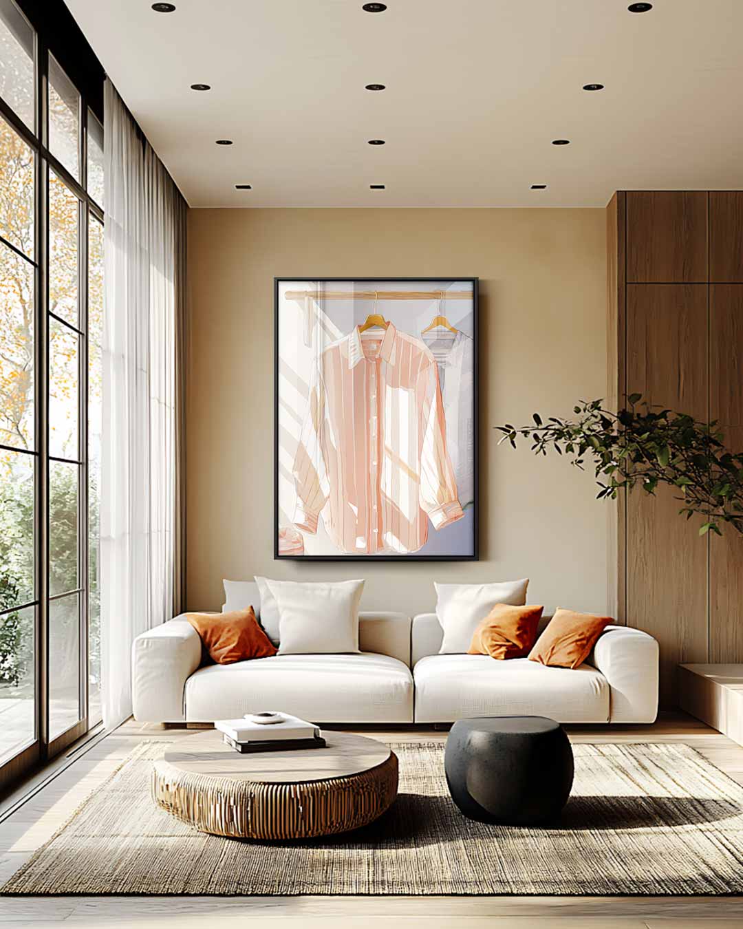 Zonnige Ochtendhemden Kunstwerk-canvas-dibond-plexiglas-wanddecoratie-WallArtistic