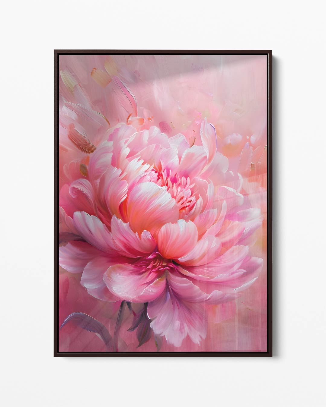 Bloeiende Pioen in Roze Kunstwerk-canvas-dibond-plexiglas-wanddecoratie-WallArtistic