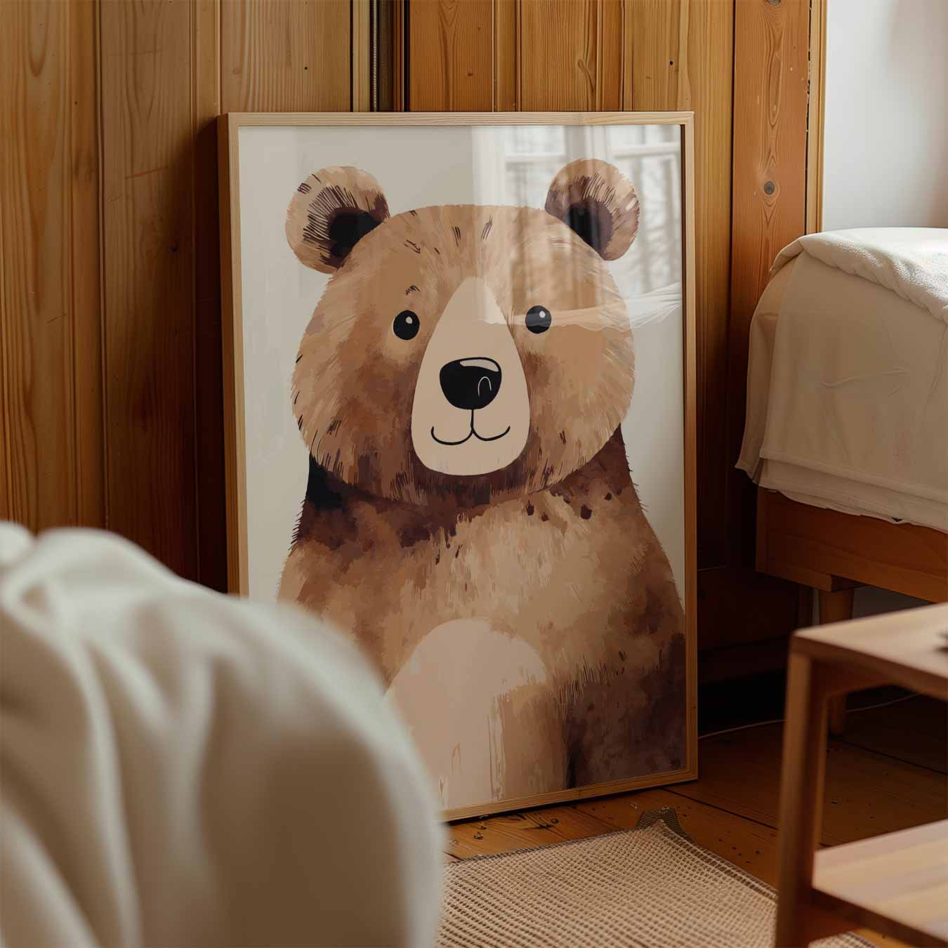 Schattige Bruine Beer Poster