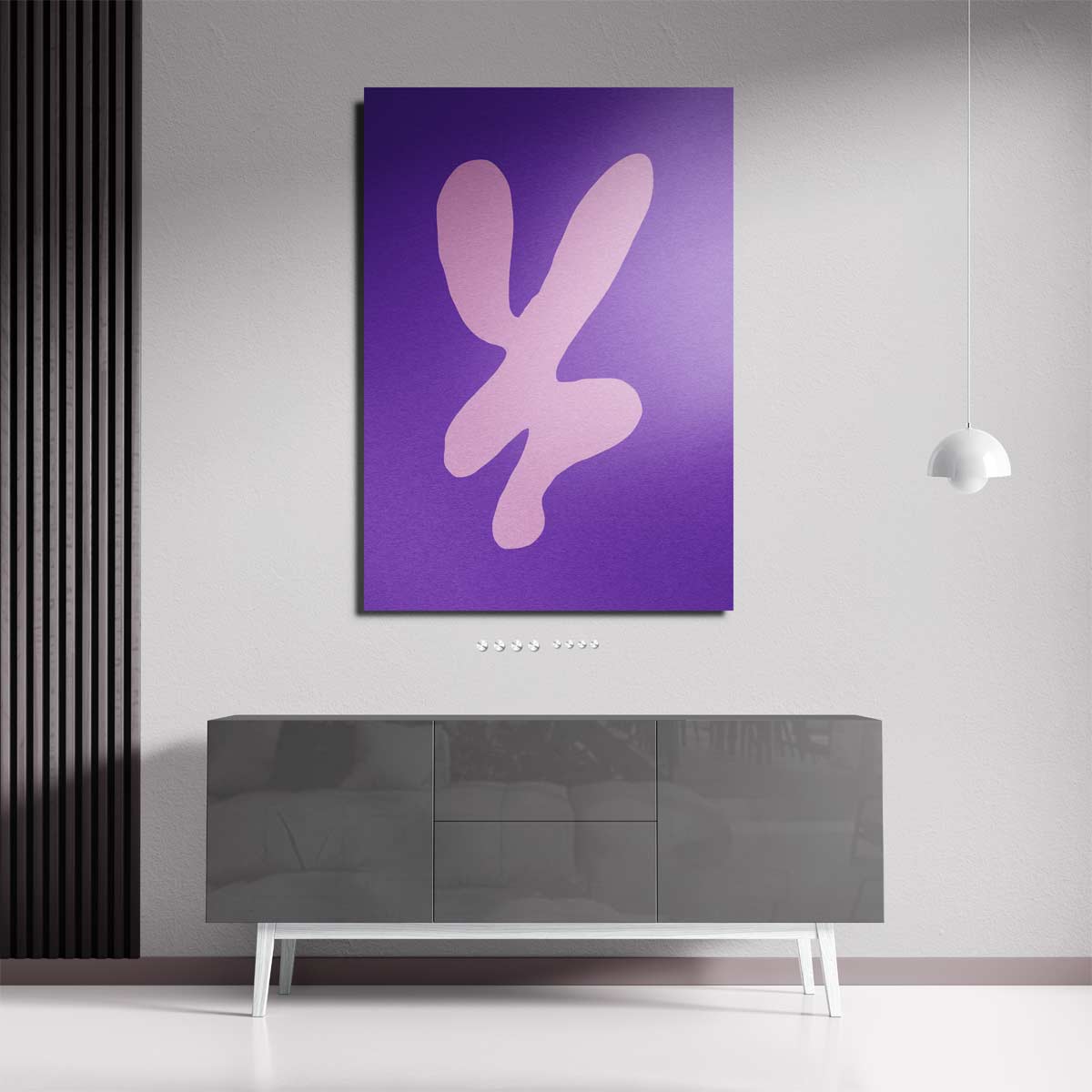 Vrolijke Vormen in Paars en Roze Kunstwerk-canvas-dibond-plexiglas-wanddecoratie-WallArtistic