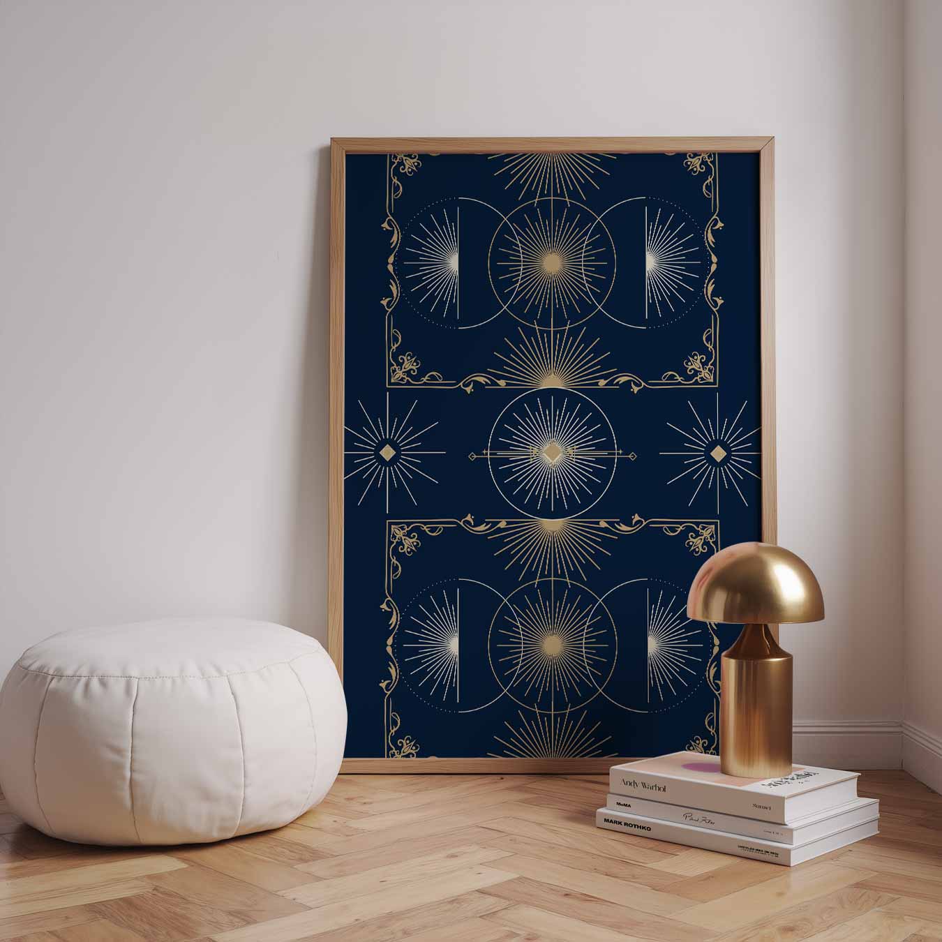 Art Deco Zonnestralen Poster