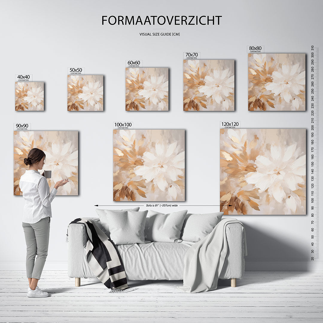 Organische bloemvormen Kunstwerk