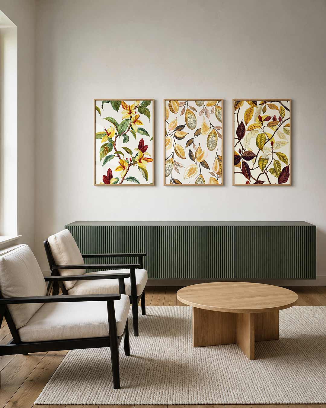 Bloemrijke takken Posterset