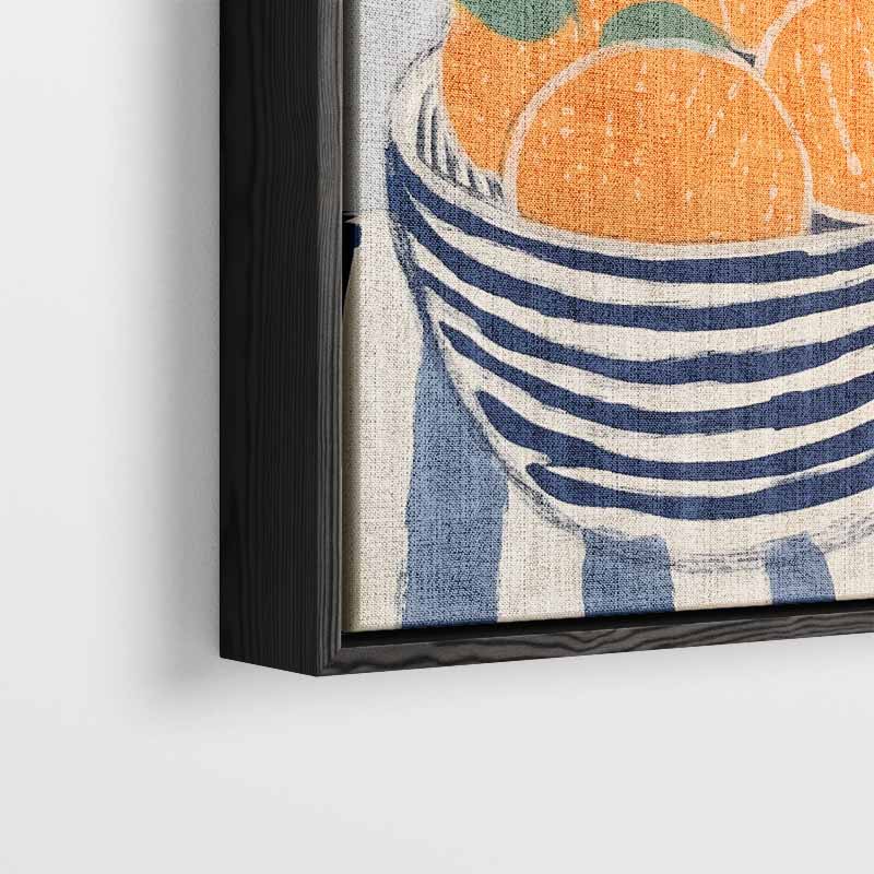 Zomerse Citrus in Streepjeskom Kunstwerk-canvas-dibond-plexiglas-wanddecoratie-WallArtistic