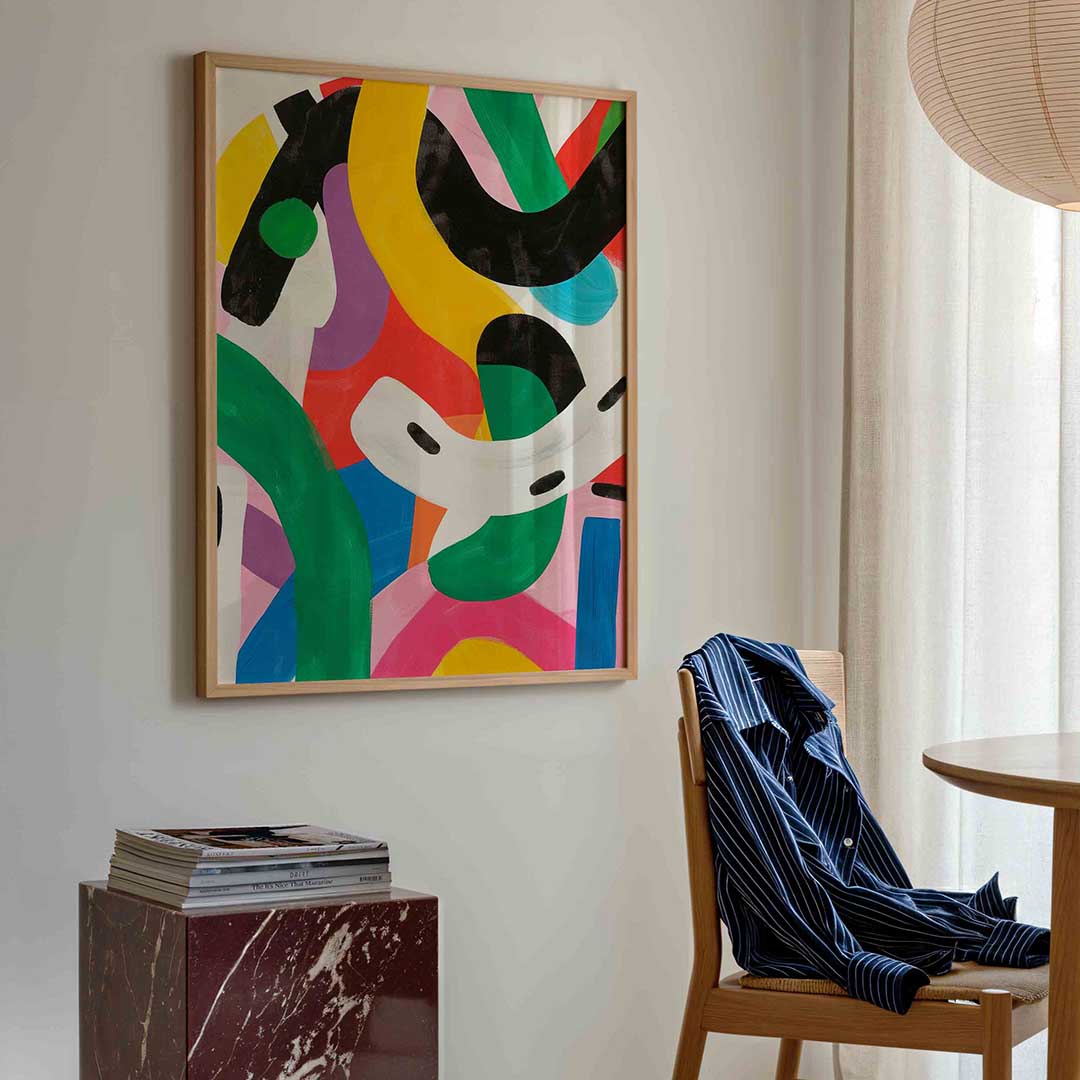 Kleurrijke abstracte vormen Poster