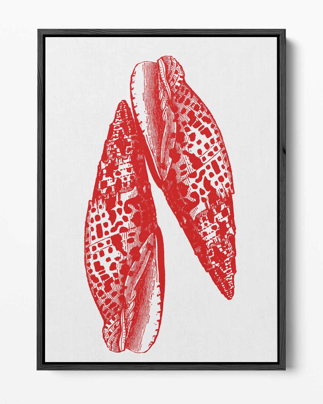 Rode Zee Schelpenprint Kunstwerk-canvas-dibond-plexiglas-wanddecoratie-WallArtistic