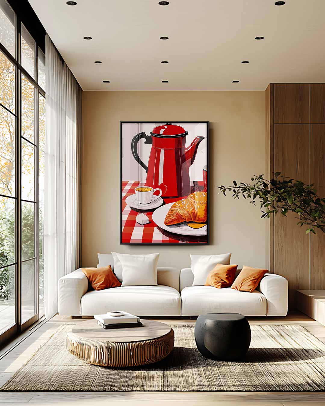 Frans Ontbijt Stilleven Kunstwerk-canvas-dibond-plexiglas-wanddecoratie-WallArtistic