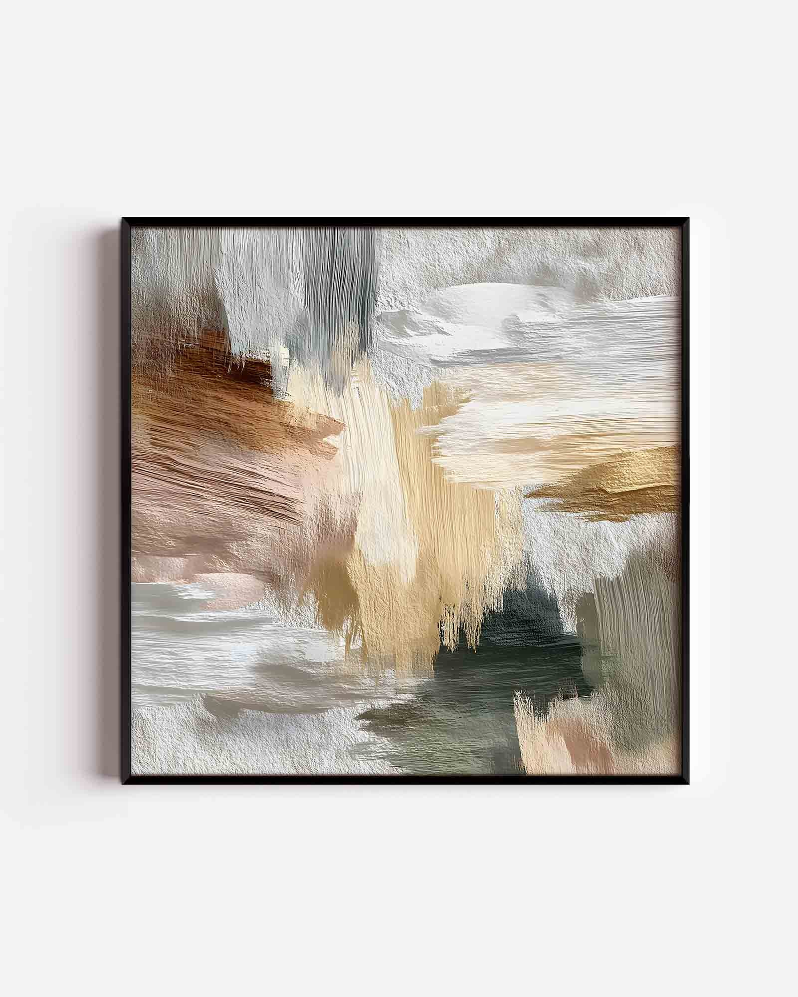 Abstracte penseelstreken Poster